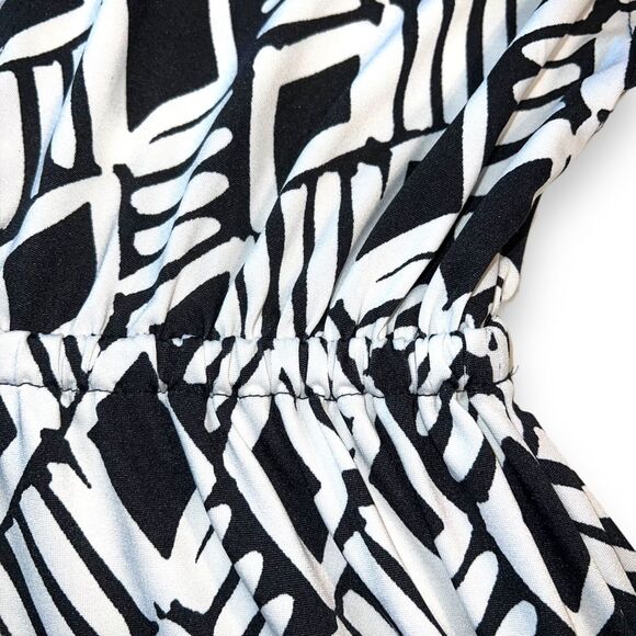 J Valdi Womens Swimwear Swimsuit Coverup Empire Waist Geo Print Pullover Large - Picture 4 of 7